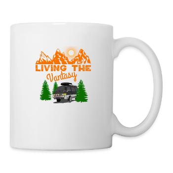Living the Vantasy - Van Camping Camper - Mug blanc - blanc - Droite