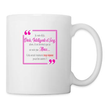 Je suis drôle intelligente et sexy - Mug blanc - blanc - Droite