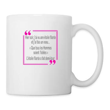 Faire un voeu - Mug blanc - blanc - Droite