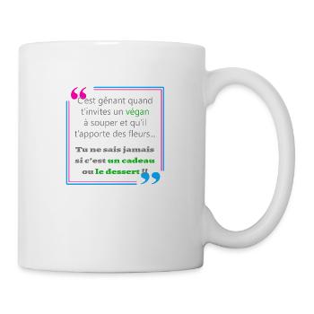 Inviter un végan - Mug blanc - blanc - Droite