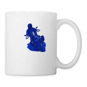 GS Fahrer Schräglage blau - Tasse - Weiß - Rechts