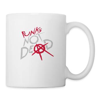 punks not dead Zitat - Tasse - Weiß - Rechts
