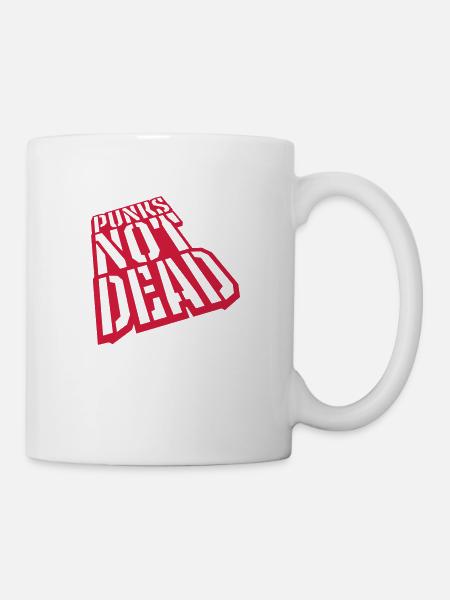 Zitat punks not dead - Tasse - Weiß