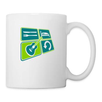 Play rock guitar daily - Mug - white - Right
