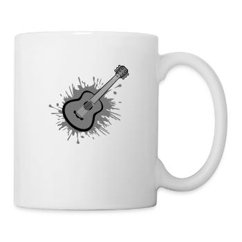 Éclaboussures de couleur gouttes guitare guitariste - Mug blanc - blanc - Droite