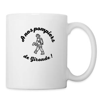 A nos pompiers de Gironde ! - Mug blanc - blanc - Droite