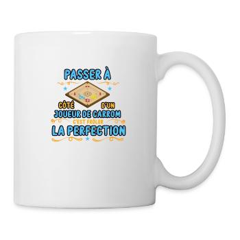 passer à coté d'un joueur de carrom drôles cadeau - Mug blanc - blanc - Droite