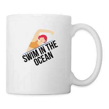 nager dans l’océan - mer sauvage - Mug blanc - blanc - Droite