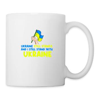 je suis encore soutiens Ukraine - Mug blanc - blanc - Droite