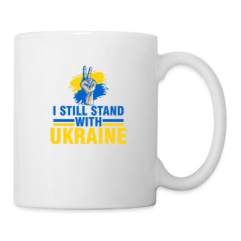 je suis encore soutiens Ukraine - Mug blanc - blanc - Droite