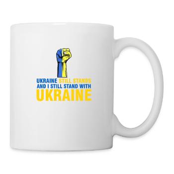je suis encore soutiens Ukraine - Mug blanc - blanc - Droite