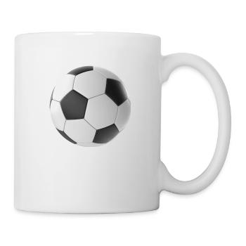 Fußball 3D Soccer Ball - Tasse - Weiß - Rechts