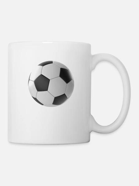 Football 3D Ballon de football - Mug blanc - blanc