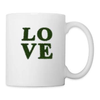 Love - Real Grass 3D - Tasse - Weiß - Rechts