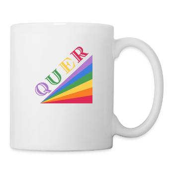 QUER Regenbogen - Tasse - Weiß - Rechts