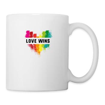 love wins,love,heart,graffiti,rainbow,LGBT - Mug - white - Right