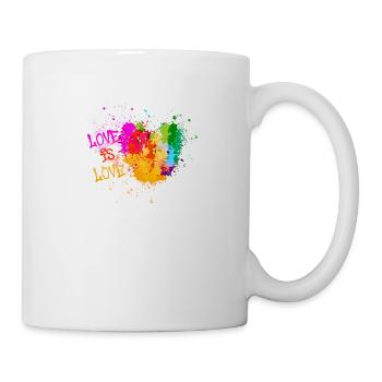 love is love,LGBT,Rainbow,Heart, Graffiti, Love, - Mug - white - Right