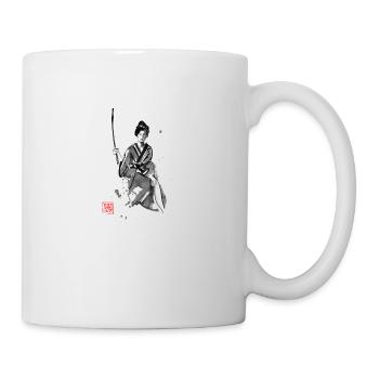 Geisha und Katana - Tasse - Weiß - Rechts