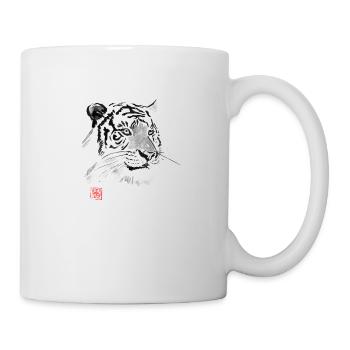 Weißer Tiger - Tasse - Weiß - Rechts
