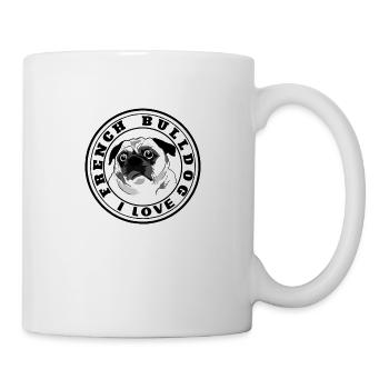 I Love French Bulldog T Shirt Hoodie Cute Lovely - Mug - white - Right