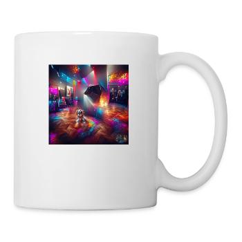 A walk through the robot mind: Disco Dog - Tasse - Weiß - Rechts
