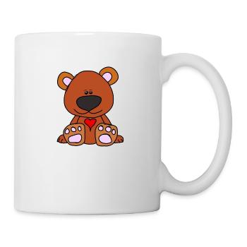 HerzBär Kuschelmotiv - Tasse - Weiß - Rechts