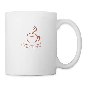 I need coffee - besoins de café - Mug blanc - blanc - Droite