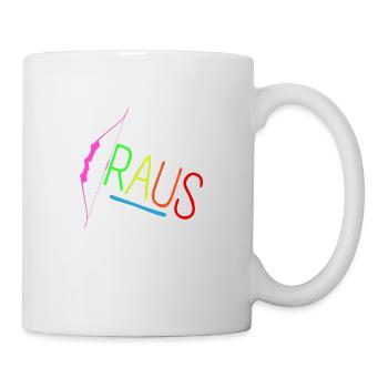 Bogen Raus Bunt - Tasse - Weiß - Rechts