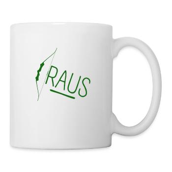Bogen Raus - Tasse - Weiß - Rechts