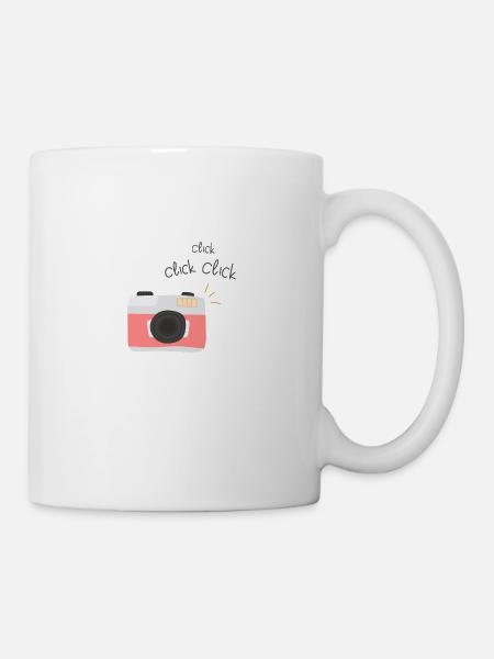 Klicken Sie auf Klicken Sie auf Klicken Sie - Tasse - Weiß