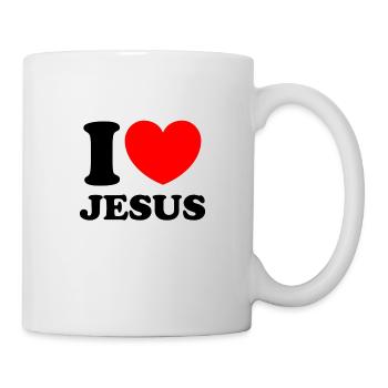 Ich liebe Jesus - Tasse - Weiß - Rechts