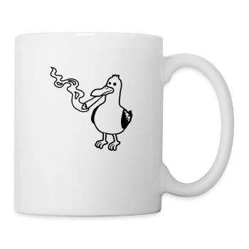 Mouette stoner fumante commune - Mug blanc - blanc - Droite
