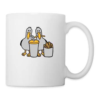 Fast-food mouettes volées - Mug blanc - blanc - Droite