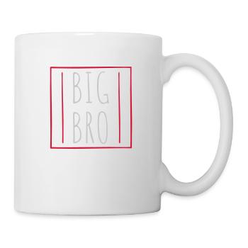 Umrandung Big Bro Logo - Tasse - Weiß - Rechts