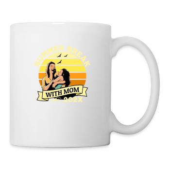 Summer with MOM - Mug blanc - blanc - Droite
