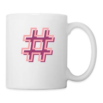Hashtag - Tasse - Weiß - Rechts