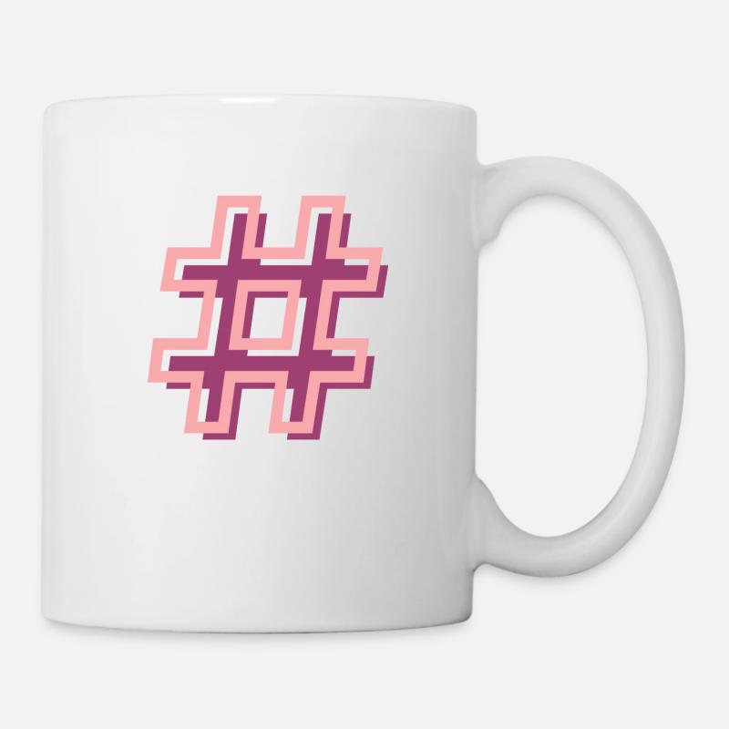 Hashtag - Mug blanc - blanc