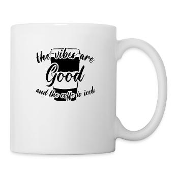 the vibes are good and the coffee is iced black - Mug - white - Right