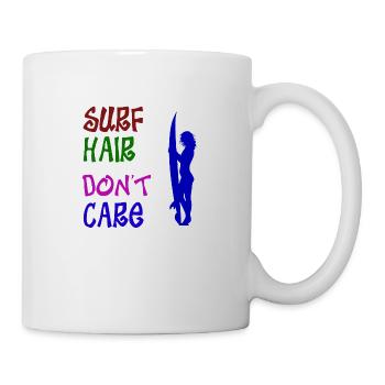 SURF HAIR, DON'T CARE - SURF, SURFING AND SURFERS - Mug - white - Right