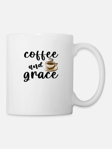 Coffee And Grace black - Mug - white