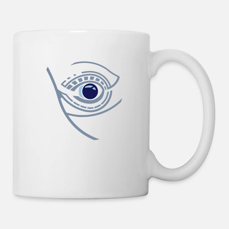 whale eye logo - Tasse - Weiß