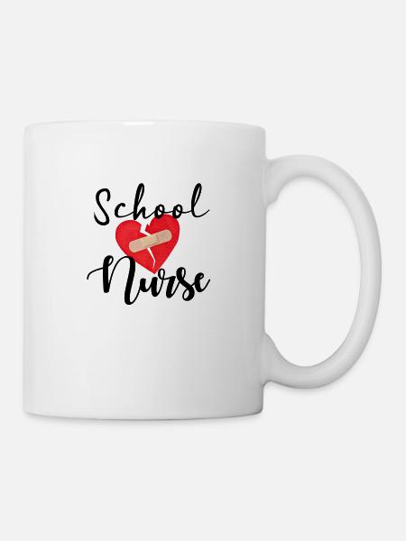 School nurse heart - Mug - white