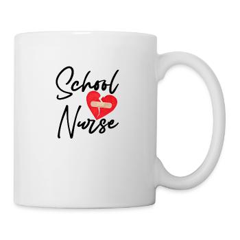 School nurse heart - Mug - white - Right