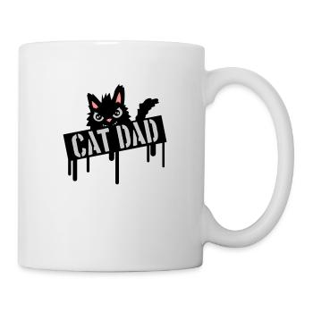 Cat Father Stamp Logo - Mug - white - Right
