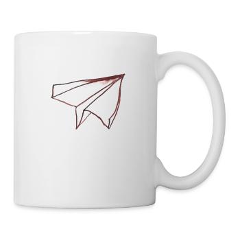 Avion en papier - un style arty cool pour les high-flyers - Mug blanc - blanc - Droite