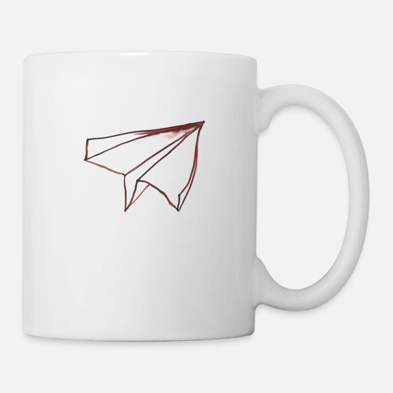 Avion en papier - un style arty cool pour les high-flyers - Mug blanc - blanc