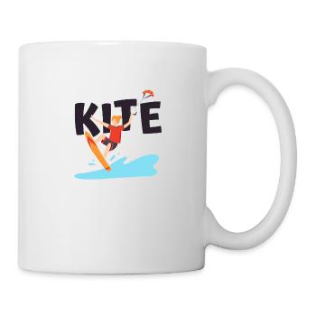 Kitesurf | logo et dessin Kite pour Kitesurfer - Mug blanc - blanc - Droite
