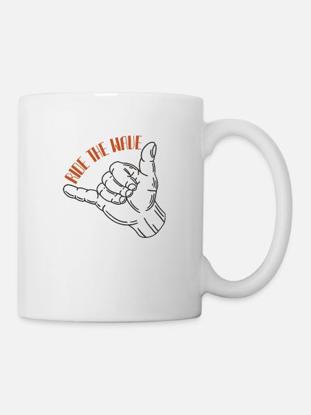 Été, Soleil, Surf - Mug blanc - blanc