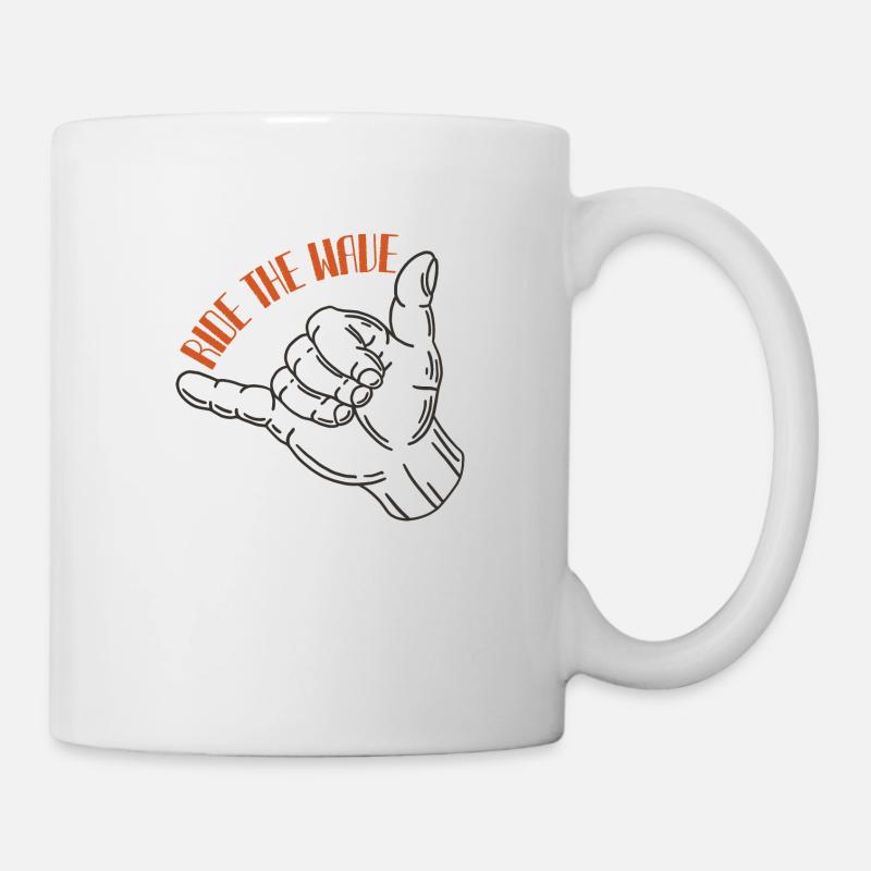 Sommer, Sonne, Surfen - Tasse - Weiß