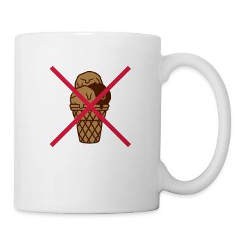 Keine Eiskugeln Waffel Zone - Tasse - Weiß - Rechts